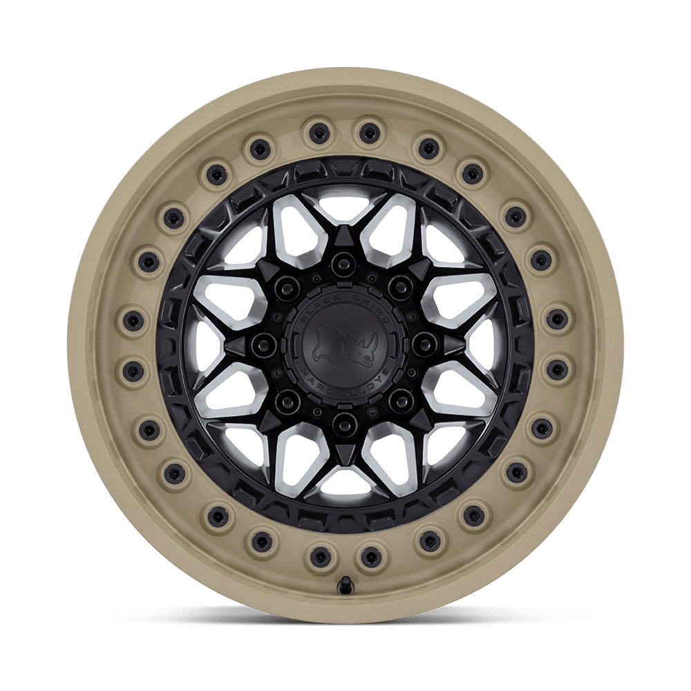 18x9 Black Rhino Alpha Matte Black With Sand Lip Wheel 8x180 (20mm)