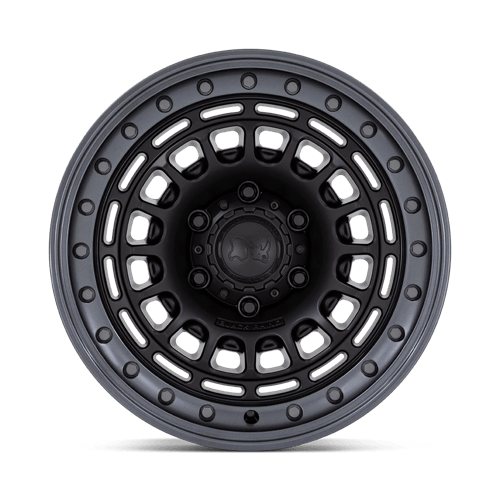17x9 Black Rhino BR014 Sahara Matte Black W/ Gunmetal Lip Wheel 6x4.5 (-12mm)