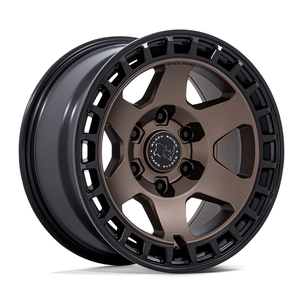 17x8.5 Black Rhino BR022 Bahari Burnt Bronze Matte Black Lip Wheel 6x5.5 (25mm)