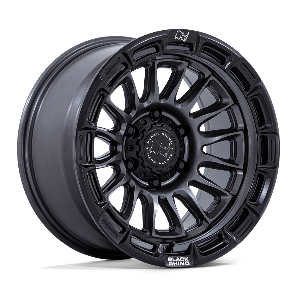 17x9 Black Rhino BR025 Rival Matte Gunmetal W/ Matte Black Wheel 6x5.5 (-12mm)