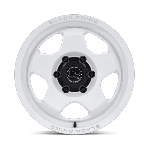 17x9 Black Rhino Hard Alloys BR031 Sol Glossy White Wheel 6x5.5 (12mm)