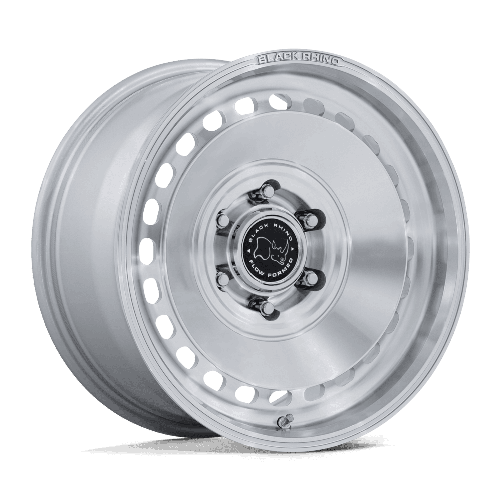 17x8.5 Black Rhino BR036 Basin Gloss Silver W/ Machined Face Wheel 6x135 (25mm)