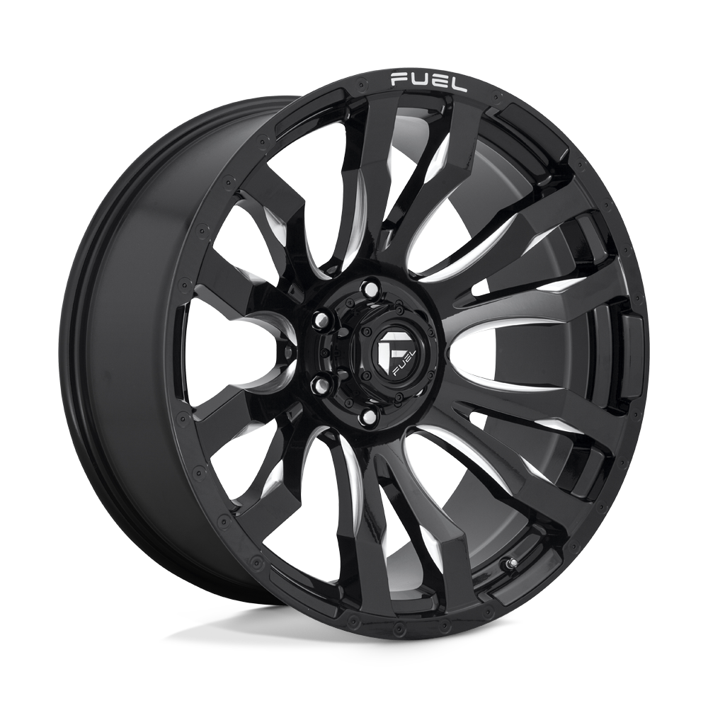 18x9 Fuel D673 BLITZ GLOSS BLACK MILLED Wheel 5x5 (-12mm)