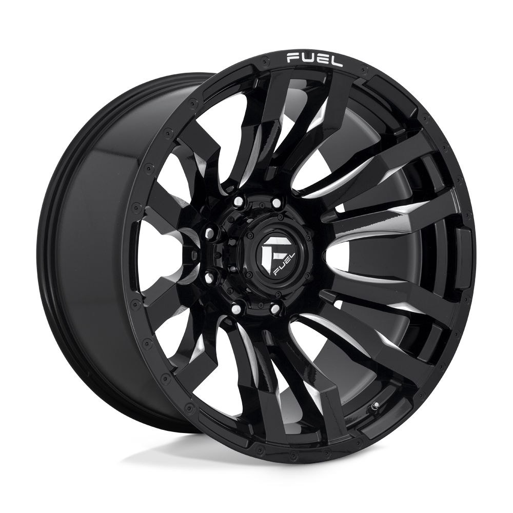 22x12 Fuel D673 BLITZ GLOSS BLACK MILLED Wheel 8x170 (-44mm)