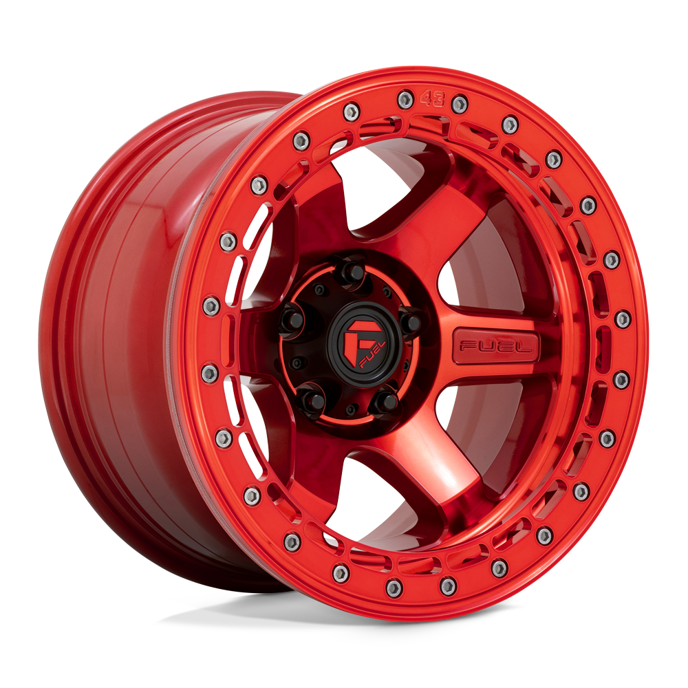 17x8.5 Fuel D123 Block BEADLOCK Candy Red Wheel 6x135 (0mm)