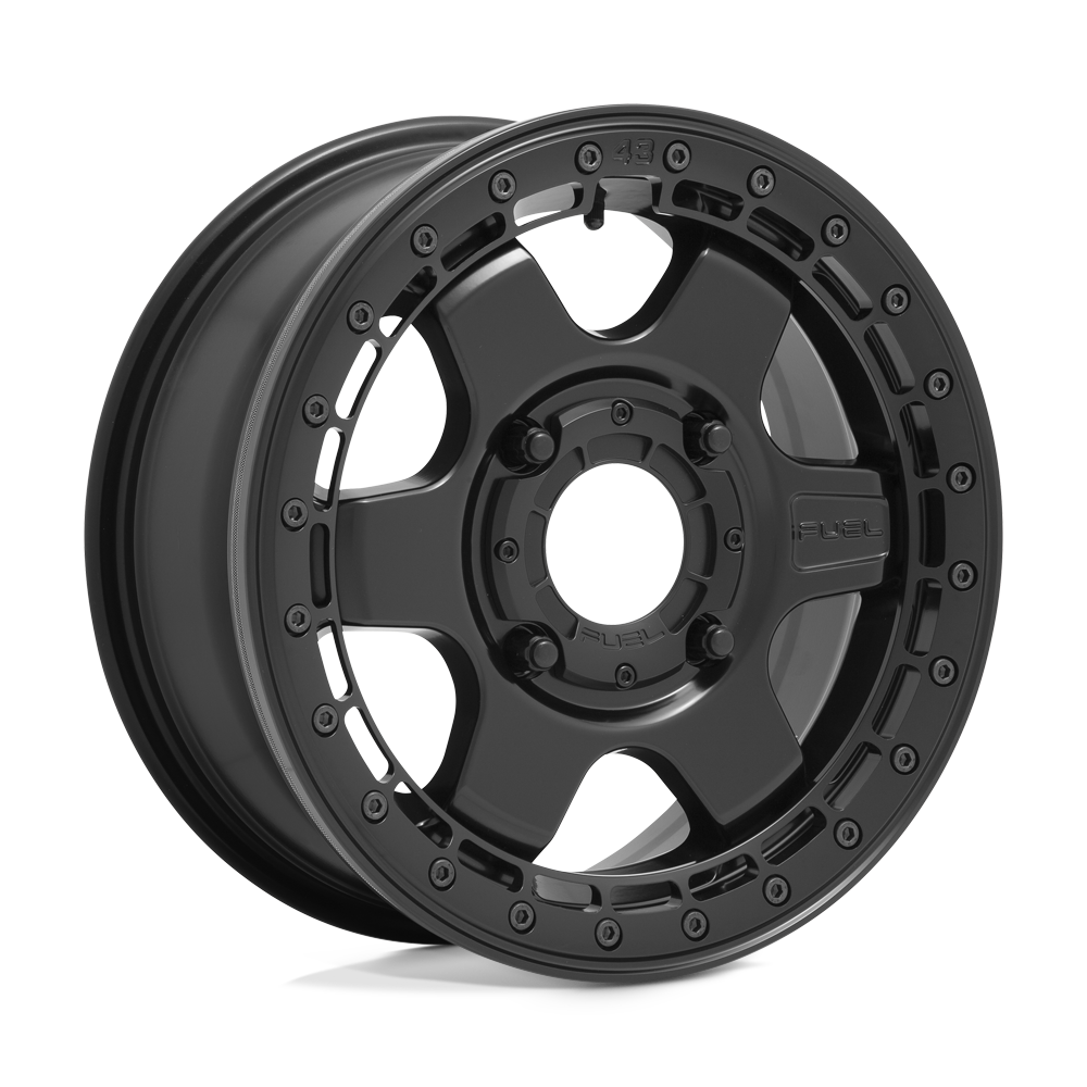 15x6 Fuel UTV D922 Block Matte Black W/ Black Ring BEADLOCK Wheel 4x156 (38mm)