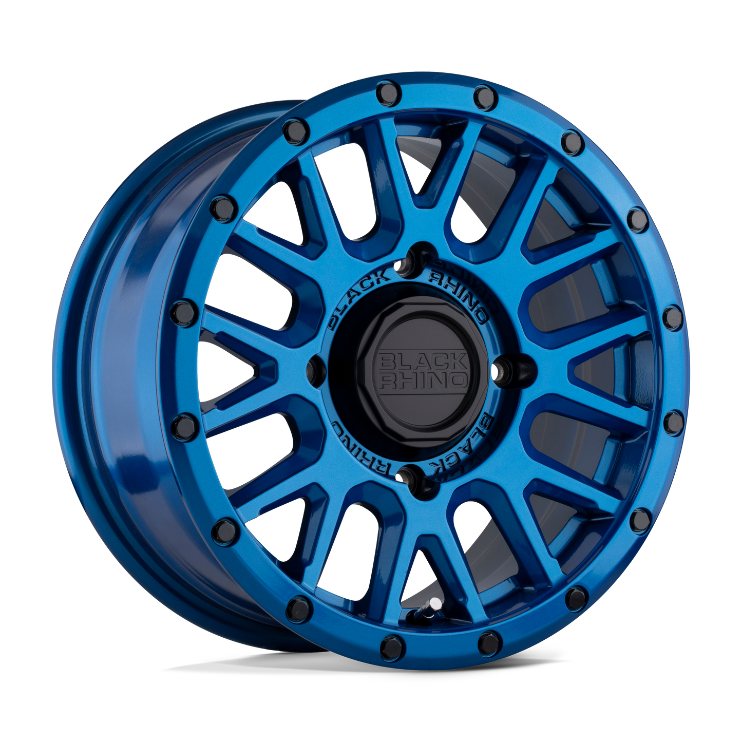 15x7 Black Rhino La Paz UTV Blue W/ Black Bolts Wheel 4x110 (36mm)