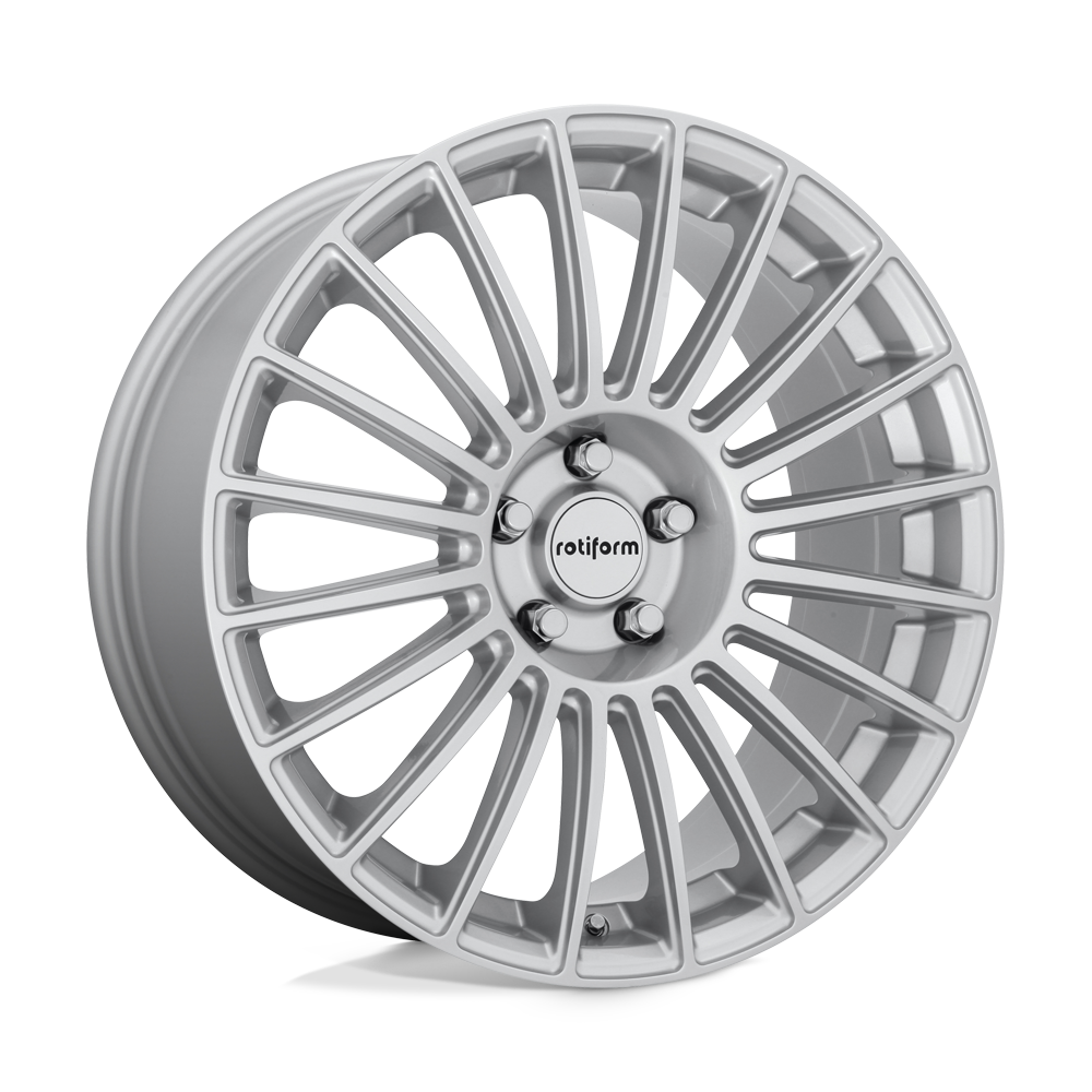 18x8.5 Rotiform R153 BUC GLOSS SILVER Wheel 5x112 (45mm)