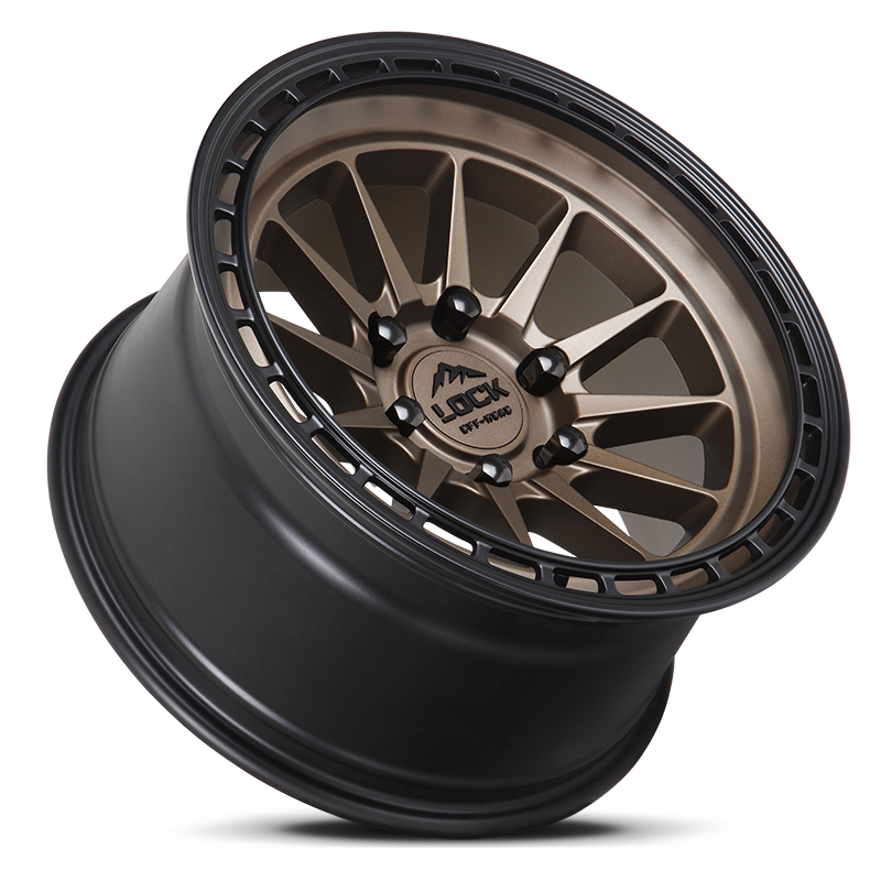 17x9 Lock Off-Road Baja Matte Desert Bronze W/ Matte Black Ring Wheel 5x5 (0mm)