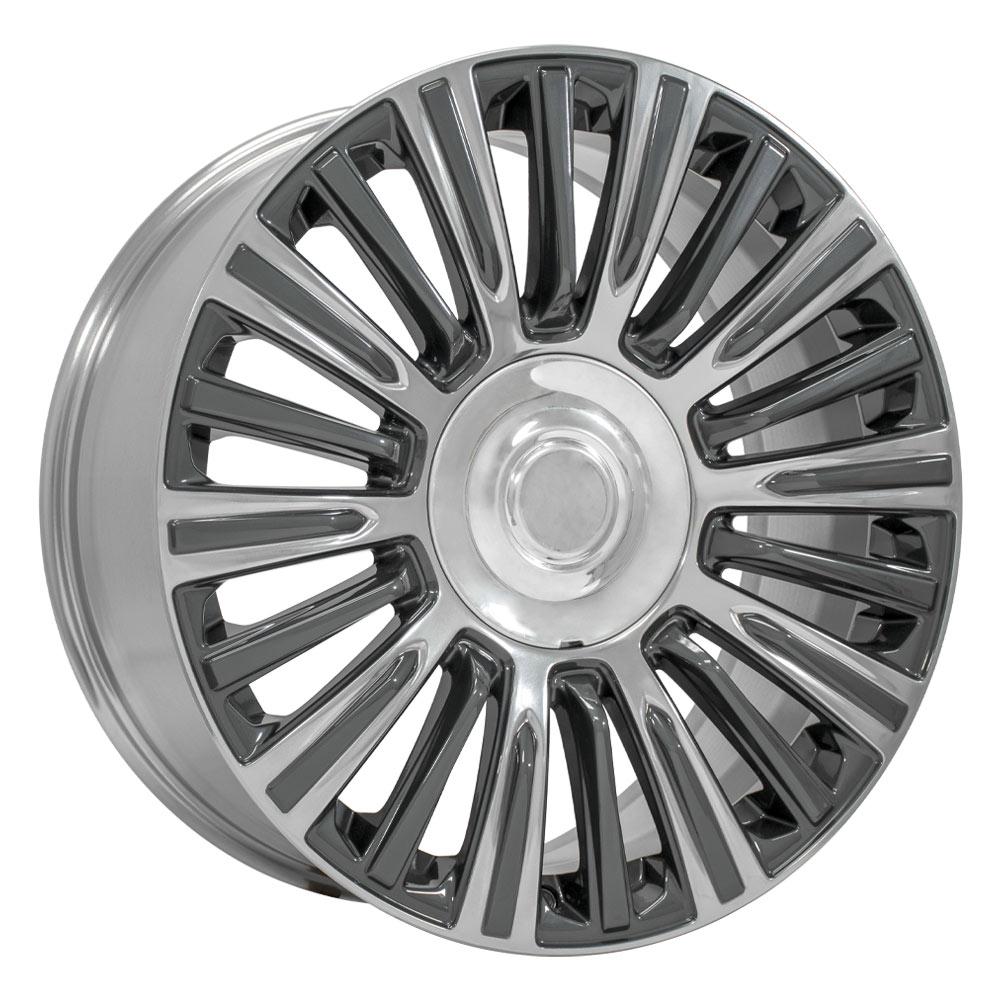 22x9 OE Wheels CA92 Gunmetal with Polished Face Wheel 6x5.5 (28mm)
