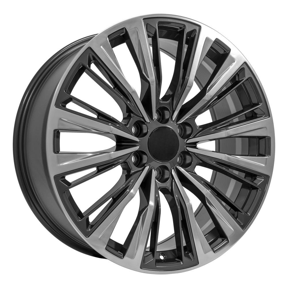 22x9 OE Wheels CA93 Gunmetal with Polished Face Wheel 6x5.5 (28mm)