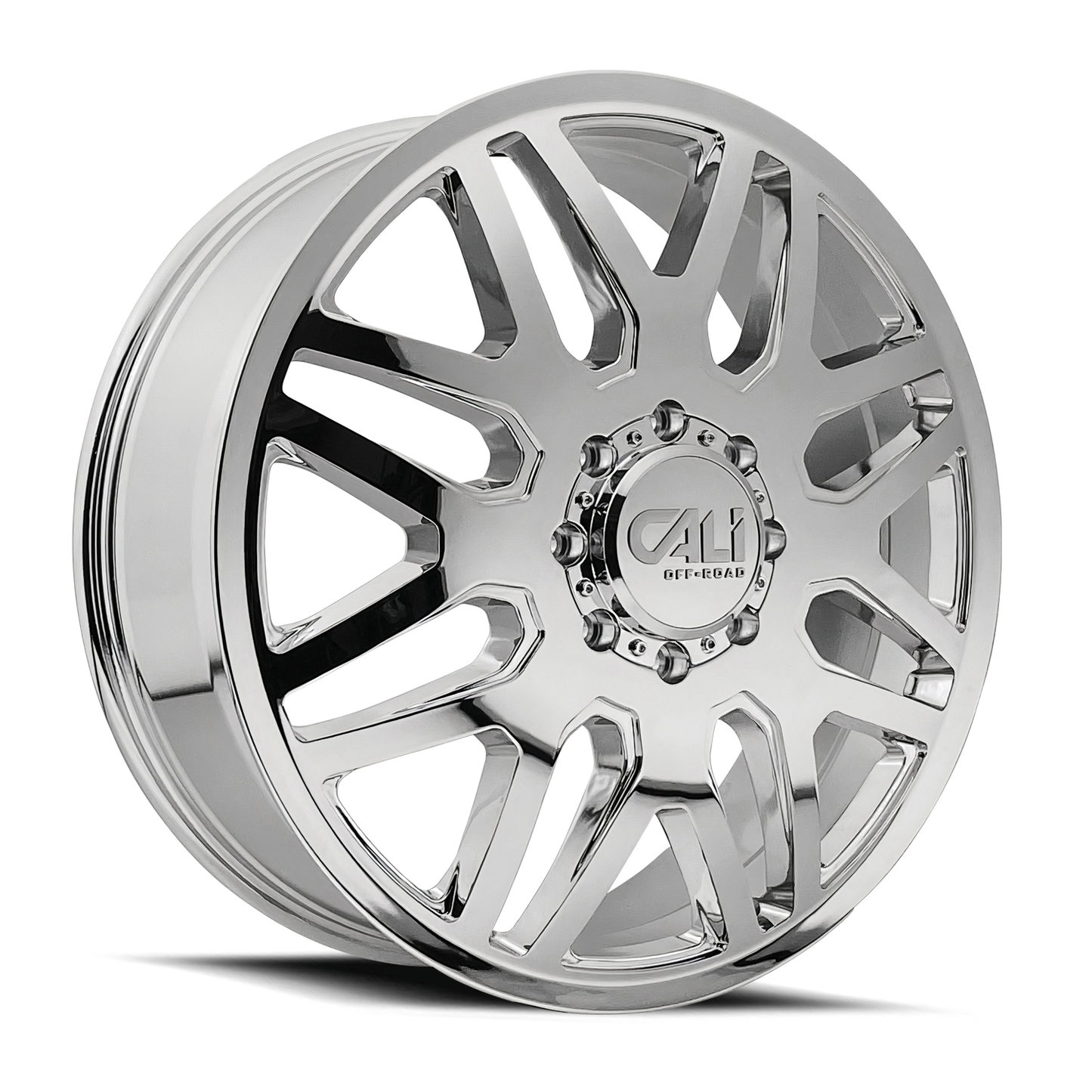 24x8.25 Cali Off-Road 9115D Invader Chrome Dually Front Wheel 8x200 (115mm)