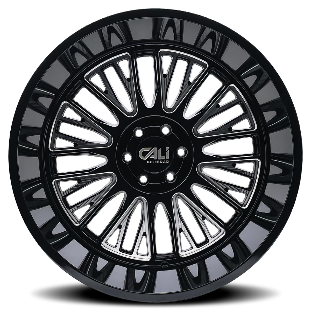 20x10 Cali Off-Road 9116 Vertex Black/Milled Wheel 5x5 (-25mm)