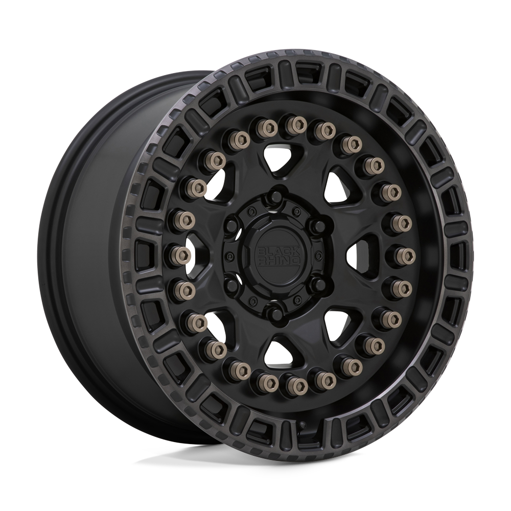 18x9 Black Rhino CARBINE Matte Black W/Machined Ring Wheel 6x120 (10mm)