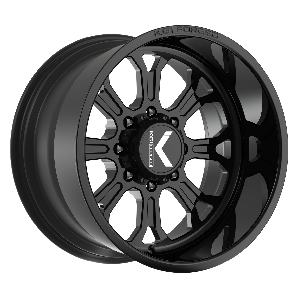 22x12 KG1 Forged KT060 Checkmate Gloss Black Wheel 6x5.5 (-44mm)