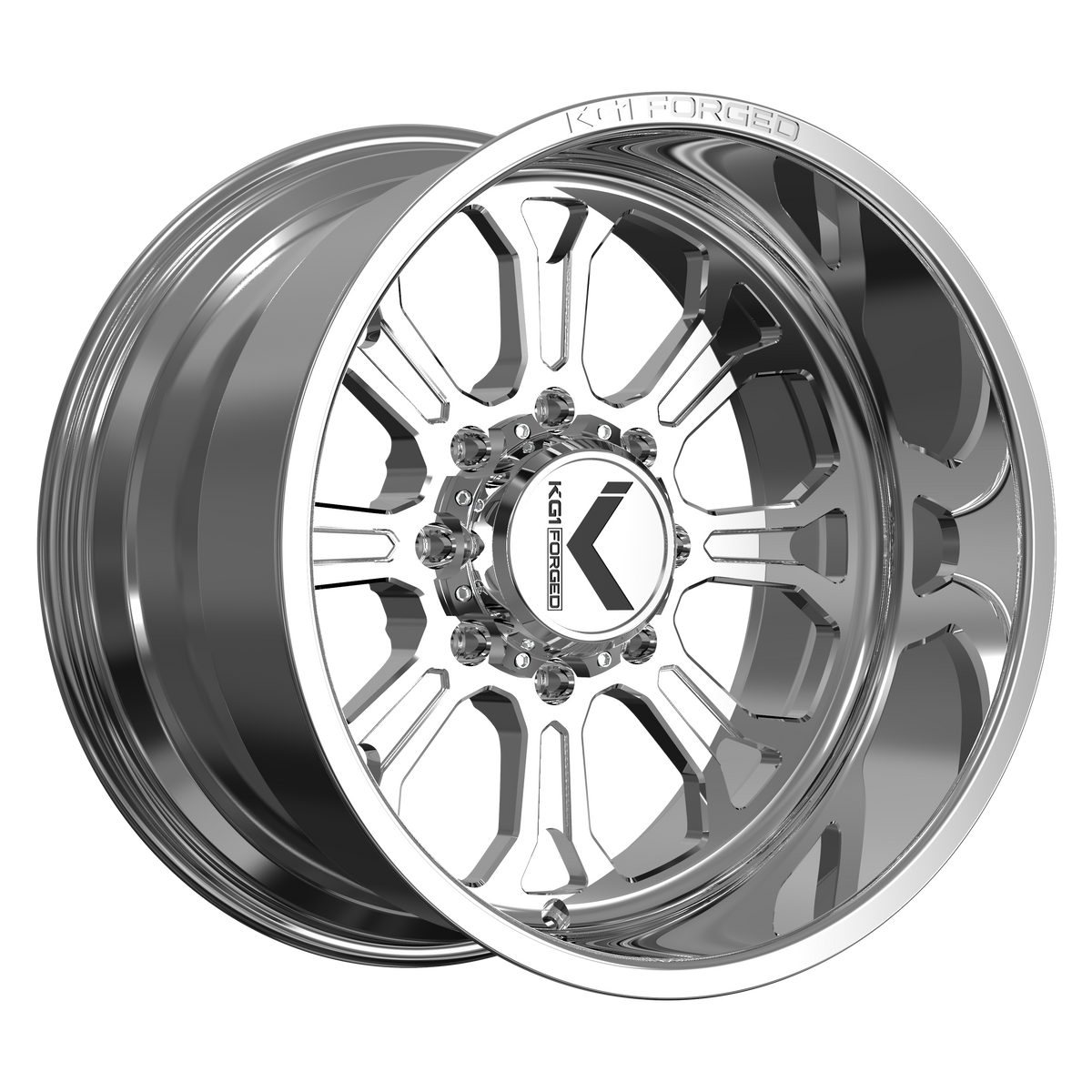 22x10 KG1 Forged KT060 Checkmate Polished Wheel 8x180 (-18mm)