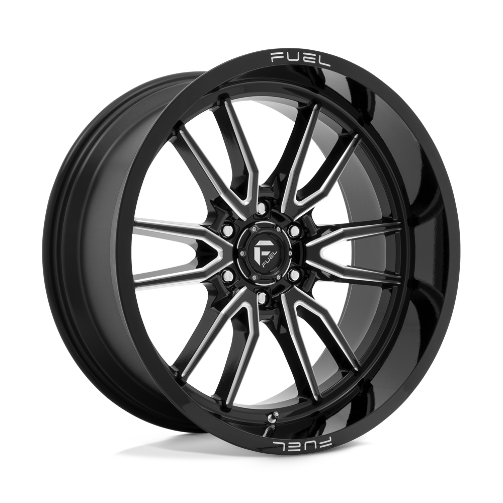 22x10 Fuel D761 CLASH Gloss Black Milled Wheel 6x5.5 (-18mm)