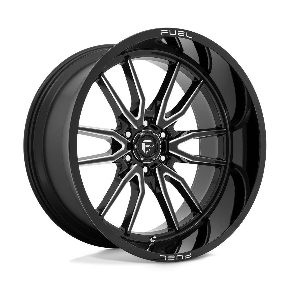 24x12 Fuel D761 CLASH Gloss Black Milled Wheel 6x5.5 (-44mm)