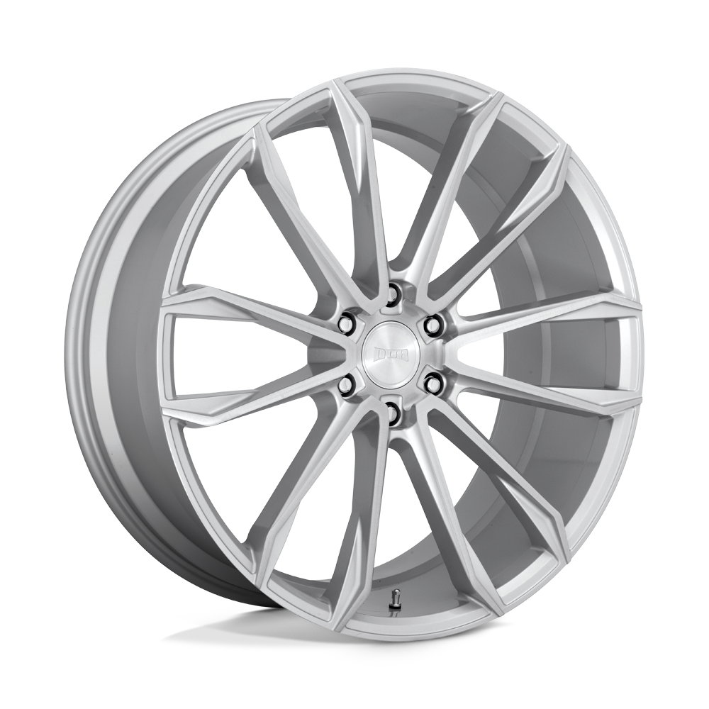 24x10 DUB S248 CLOUT GLOSS SILVER BRUSHED Wheel 6x135 (30mm)