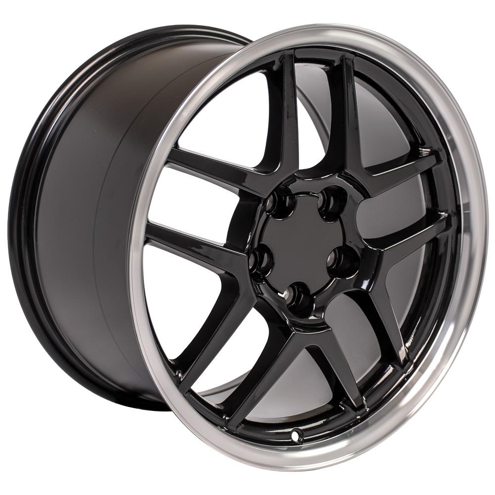 18x10.5 OE Wheels CV04 Black with Machined Lip Wheel 5x4.75 (56mm)