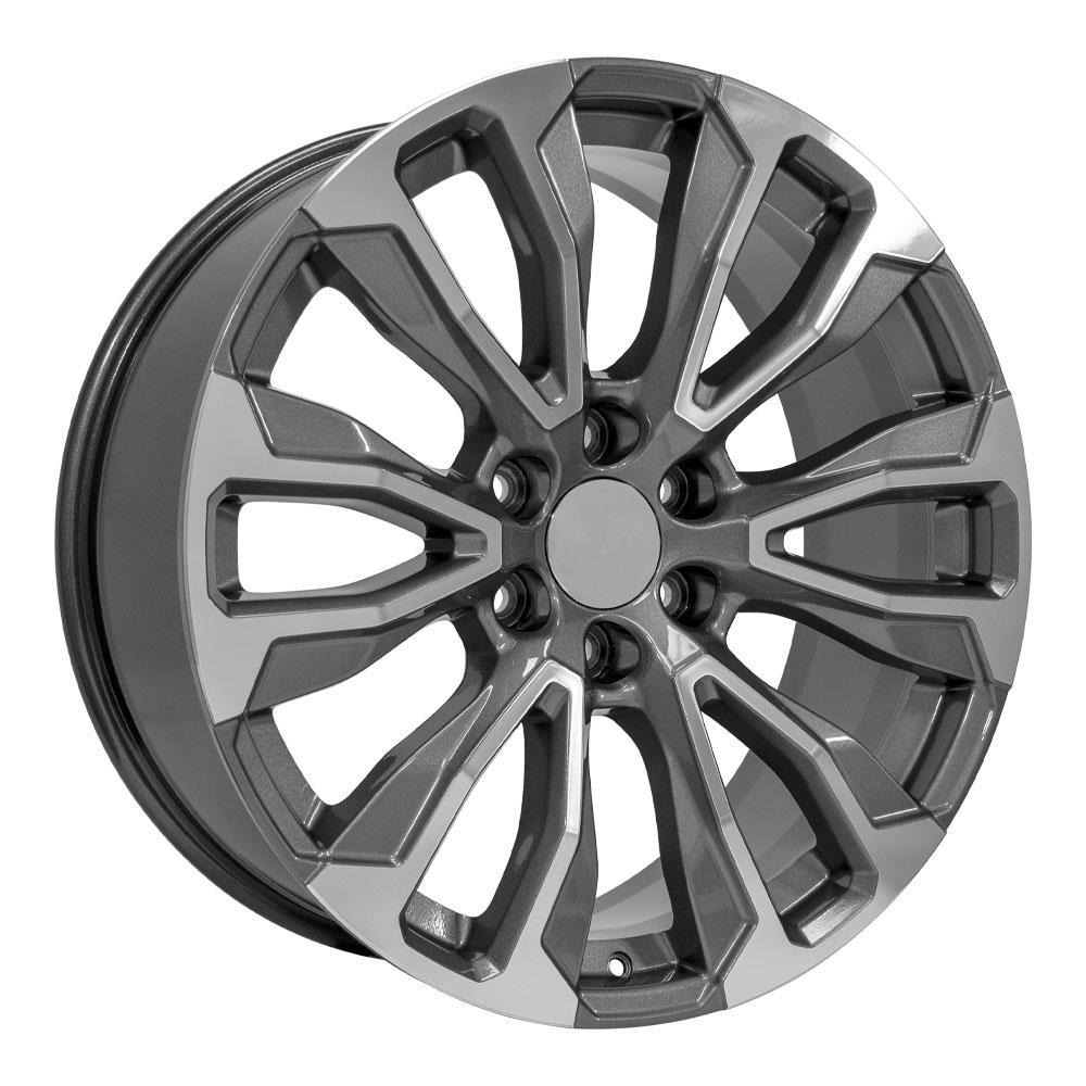 22x9 OE Wheels CV30 Gunmetal Machined Wheel 6x5.5 (28mm)