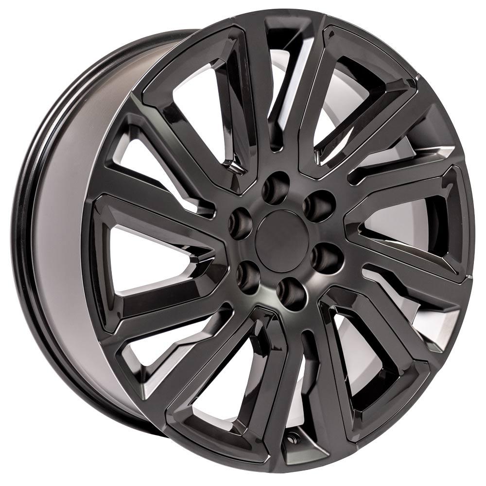 22x9 OE Wheels CV39 Satin Black with Gloss Black Wheel 6x5.5 (28mm)