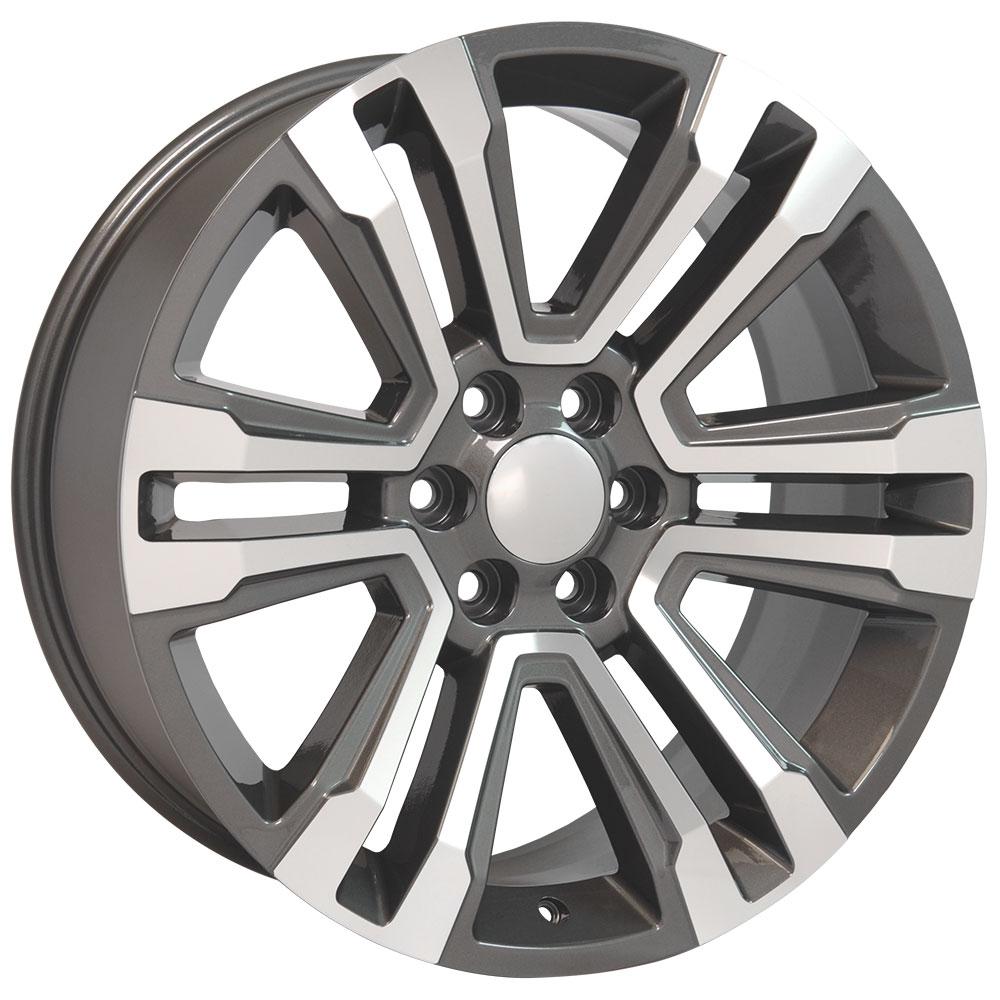 22x9 OE Wheels CV44 Hyper Black Machined Wheel 6x5.5 (24mm)