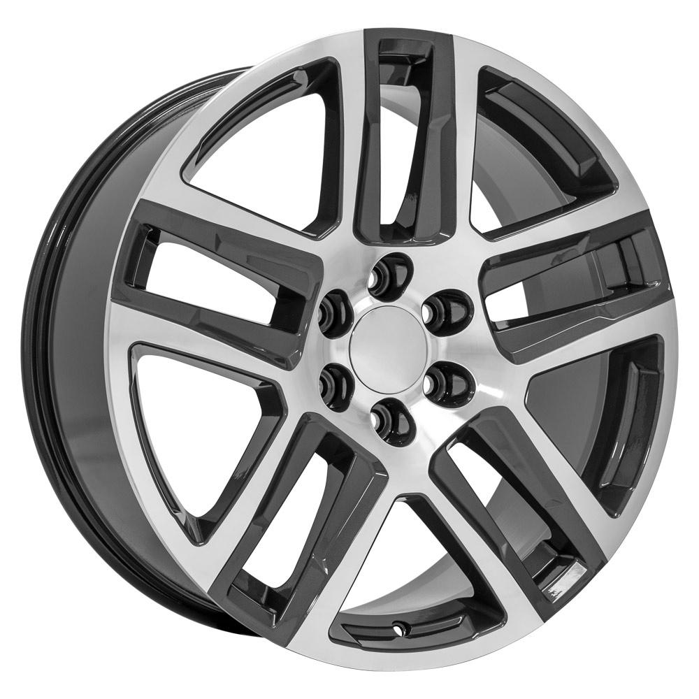 22x9 OE Wheels CV63 Gunmetal Machined Wheel 6x5.5 (28mm)