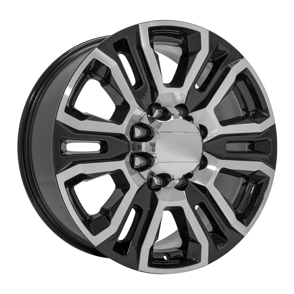 20x8.5 OE Wheels CV70B Black Machined Wheel 8x180 (47mm)