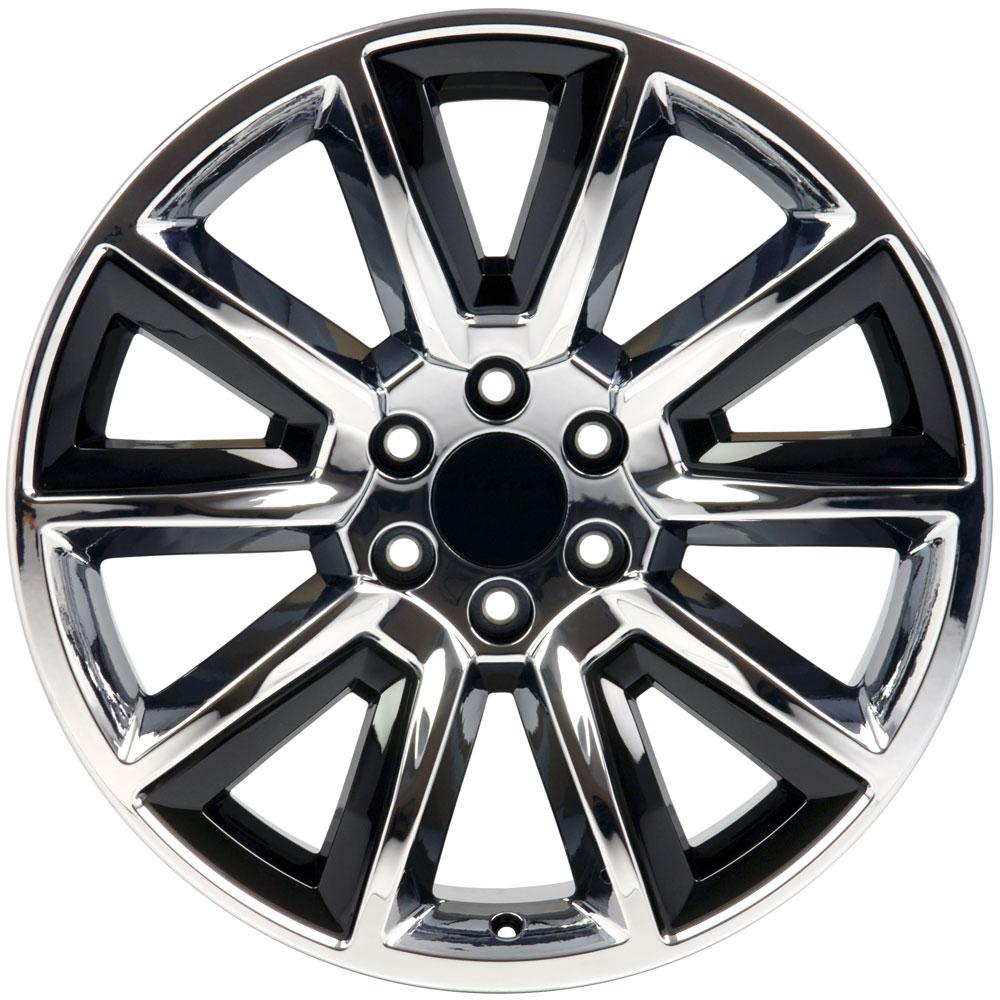 20x8.5 OE Wheels CV73 Chrome with Black Wheel 6x5.5 (24mm)
