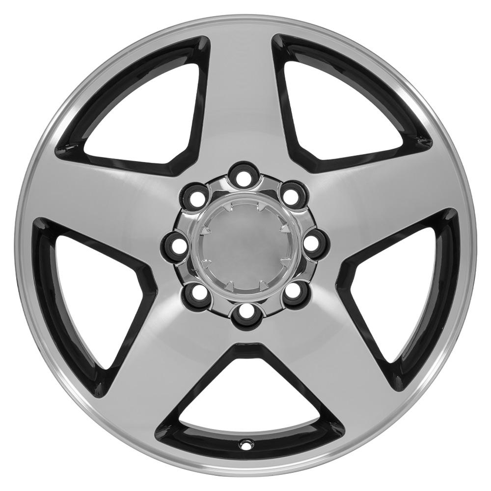 20x8.5 OE Wheels CV91A Black Machined Wheel 8x6.5 (12mm)