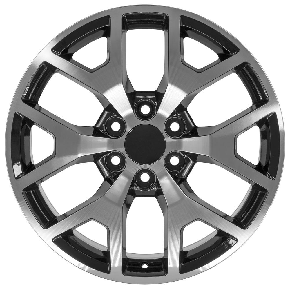 22x9 OE Wheels CV92 Black Machined Wheel 6x5.5 (31mm)
