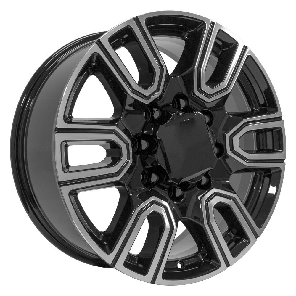 20x8.5 OE Wheels CV96B Black Machined Wheel 8x180 (47mm)