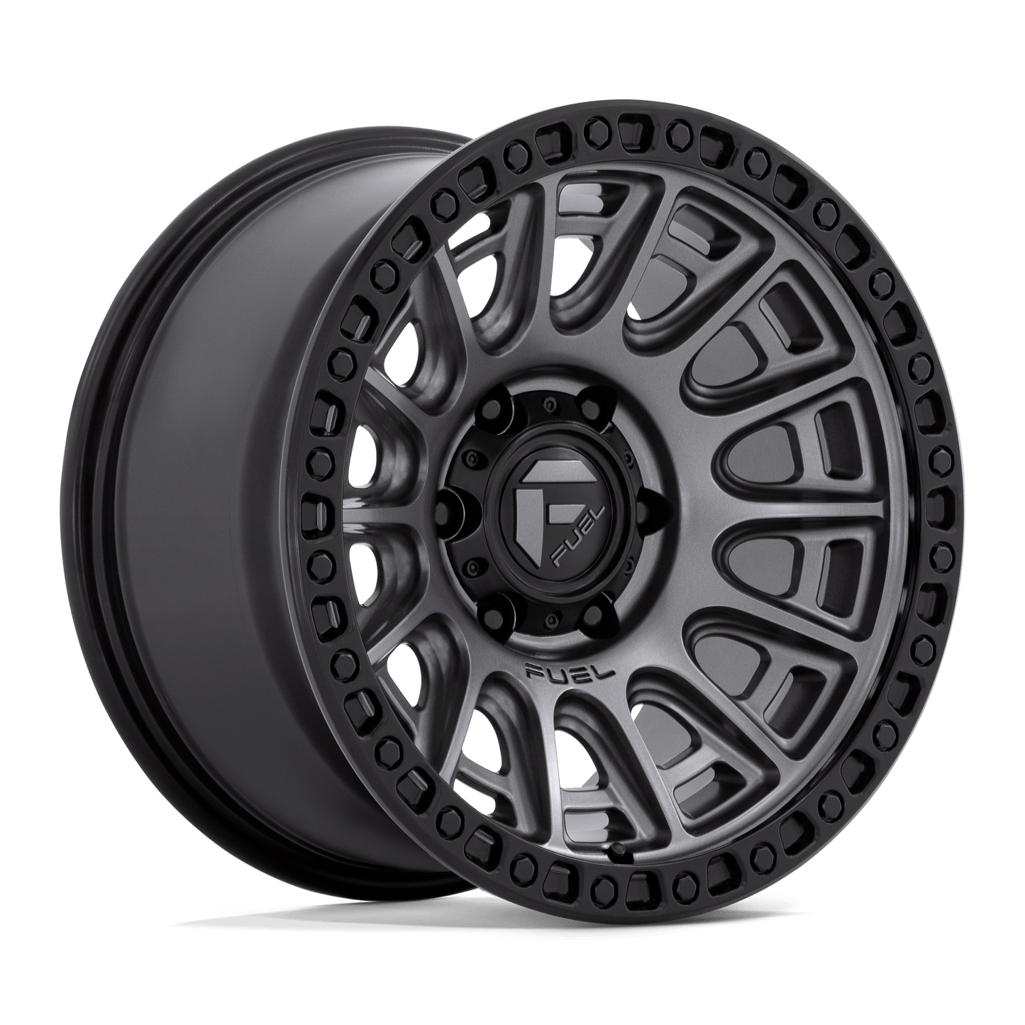 17x9 Fuel D835 Cycle Matte Gunmetal With Black Ring Wheel 6x5.5 (-12mm)