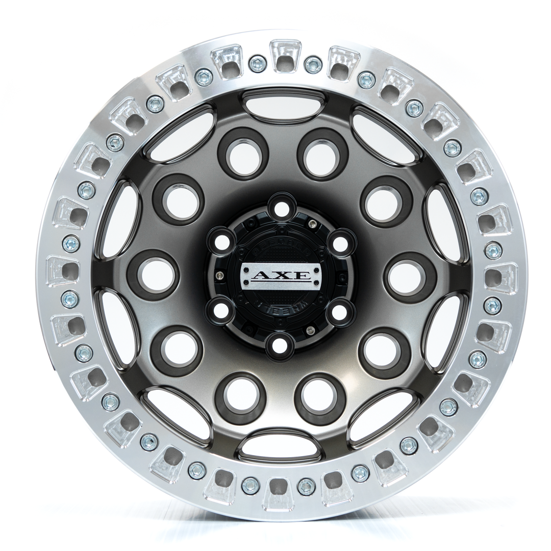 17x9 Axe Chaos Grey BEADLOCK Wheel 6x5.5 (-15mm)