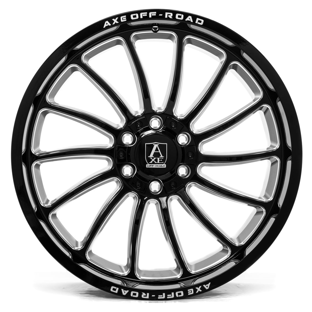 22x12 Axe Chronus Gloss Black Milled Wheel 6x135/6x5.5 (-44mm)