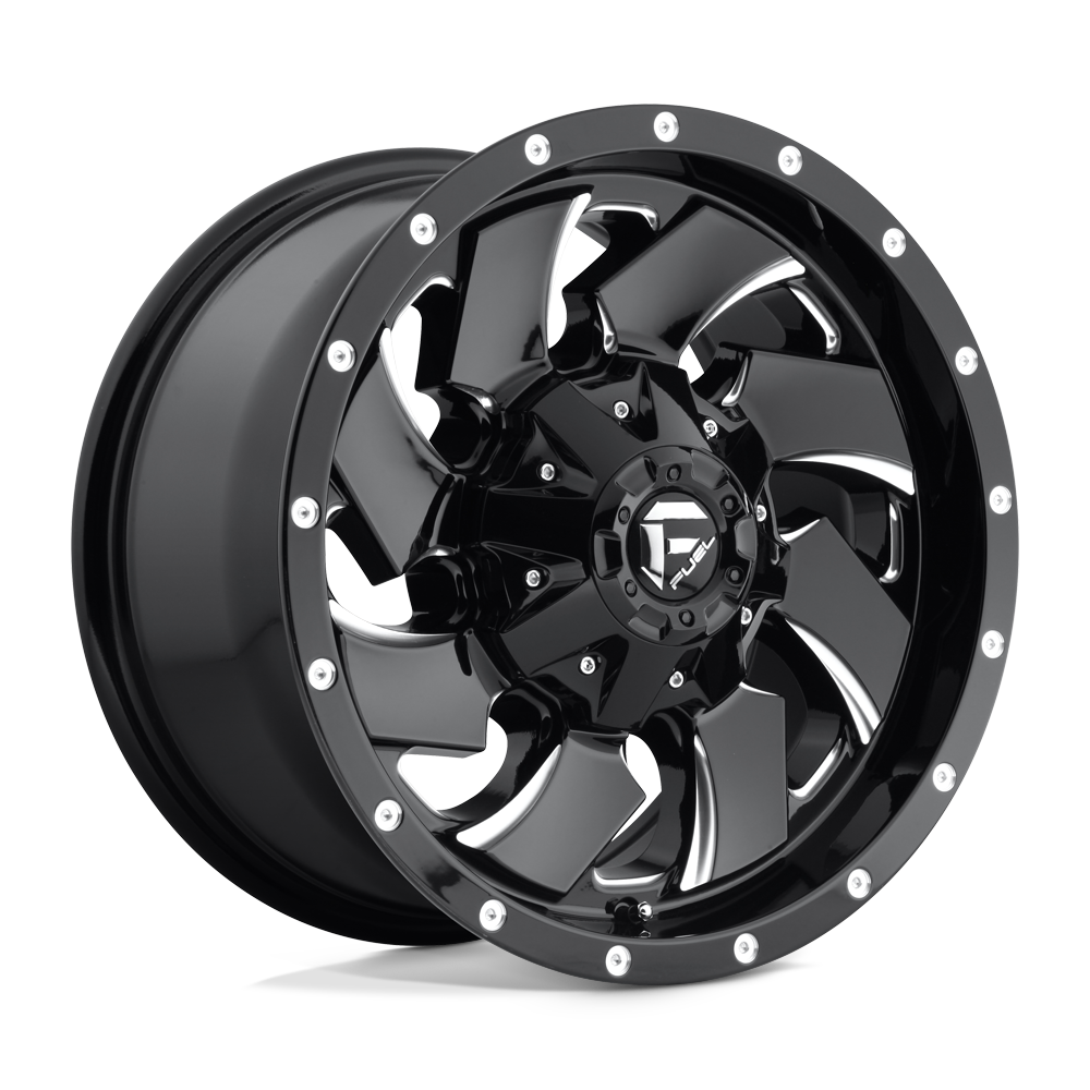 17x9 Fuel D574 Cleaver Gloss Black & Milled Wheel 6x135/6x5.5 (1mm)