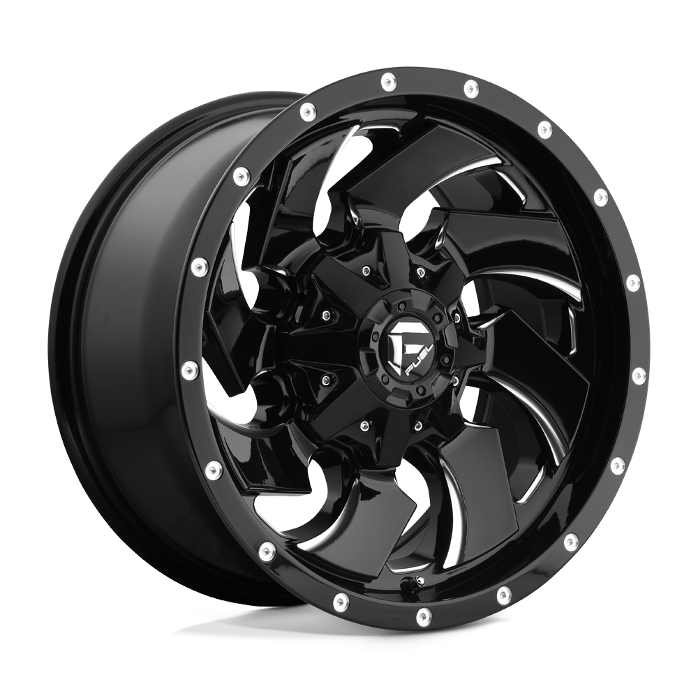 20x12 Fuel D574 Cleaver Gloss Black & Milled Wheel 8x170 (-44mm)