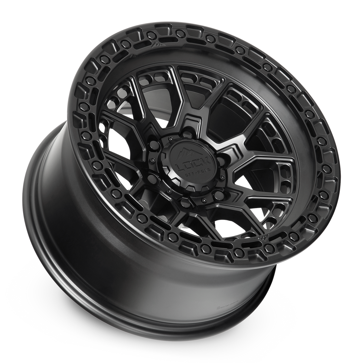 17x9 Lock Off-Road Commando Matte Black With Matte Black Ring Wheel 5x5 (0mm)
