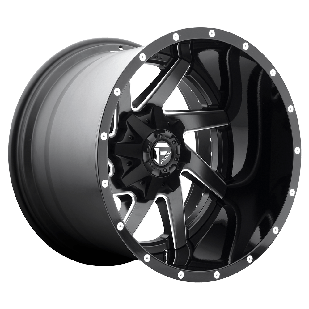 22x12 Fuel D265 Renegade Black & Milled Wheel 6x5.5/6x135 (-44mm)