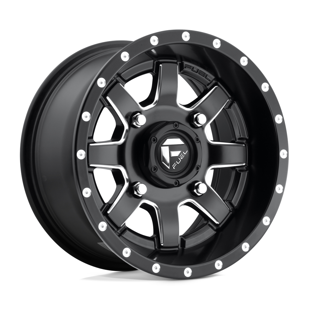 14x7 Fuel UTV D538 MAVERICK MATTE BLACK MILLED Wheel 4x156 (13mm)