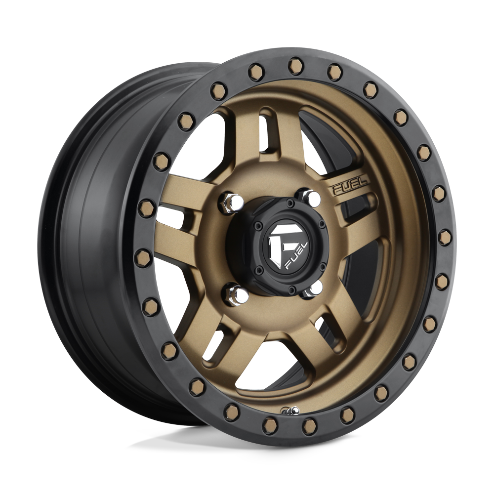 14x7 Fuel UTV D583 ANZA 4+3 MATTE BRONZE BLACK BEAD RING Wheel 4x156 (13mm)