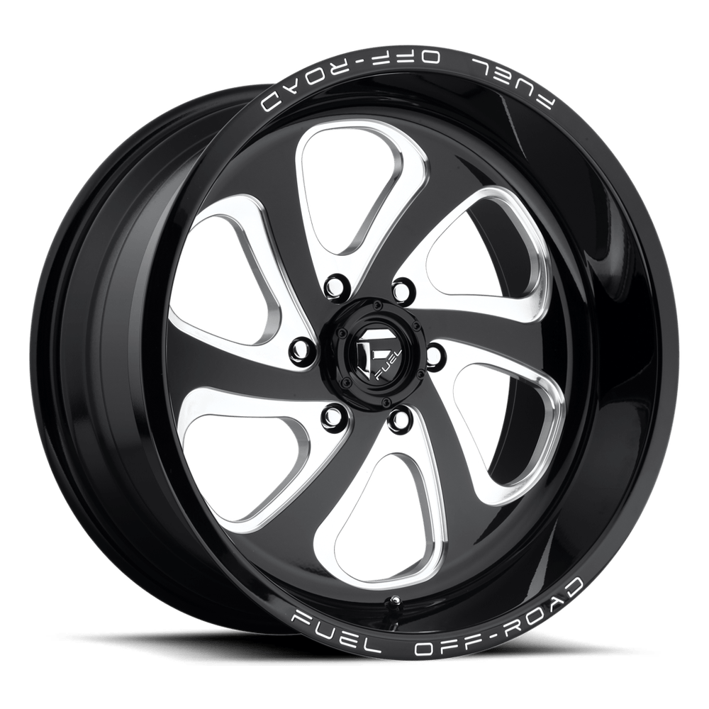 18x9 Fuel D587 Flow Gloss Black & Milled Wheel 8x6.5 (20mm)