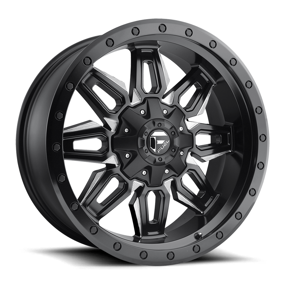 20x9 Fuel D591 Neutron Matte Black & Milled Wheel 5x5.5/5x150 (1mm)