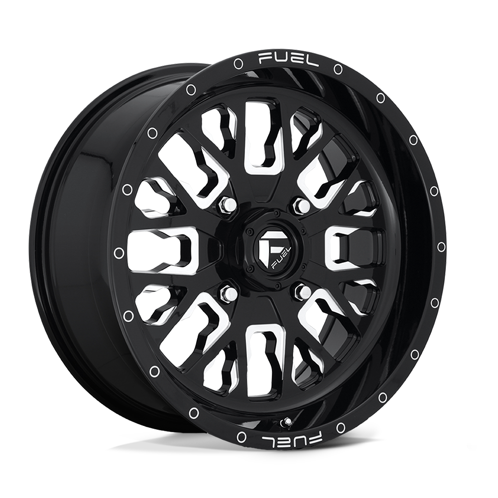 18x7 Fuel UTV D611 STROKE GLOSS BLACK MILLED Wheel 4x137 (13mm)