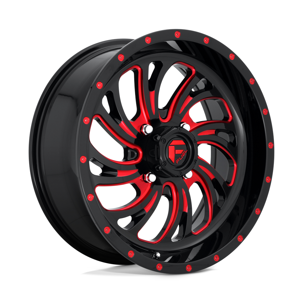 18x7 Fuel UTV D642 KOMPRESSOR GLOSS BLACK RED TINTED CLEAR Wheel 4x156 (13mm)