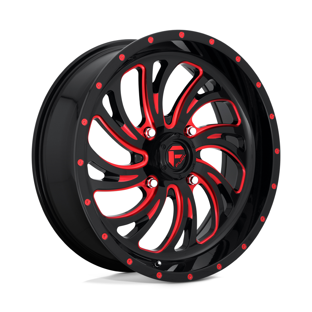 20x7 Fuel UTV D642 KOMPRESSOR GLOSS BLACK RED TINTED CLEAR Wheel 4x137 (13mm)