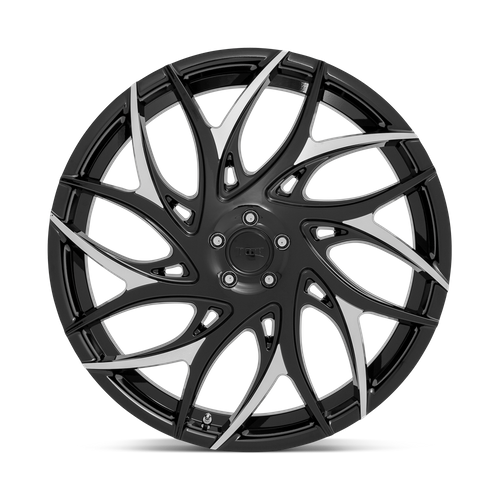 22x9 DUB S259 G.O.A.T. Gloss Black With Machined Spokes Wheel 5x5 (35mm)