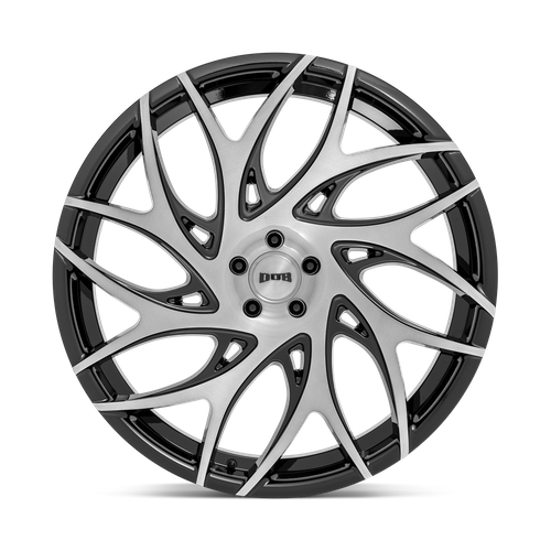 20x9 DUB S260 G.O.A.T. Brushed Face W/Black Tint Spokes Wheel 5x5 (35mm)