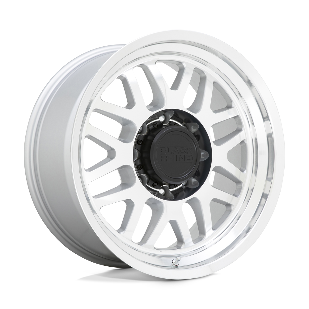 20x9.5 Black Rhino DELTA Gloss Silver With Mirror Face & Lip Wheel 8x170 (-18mm)